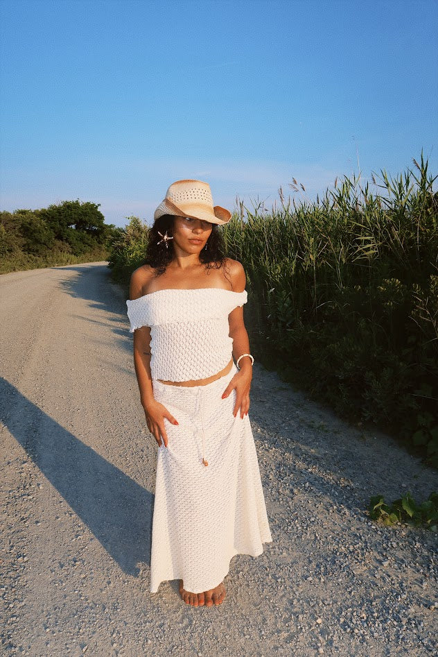 Ivory Crochet Skirt