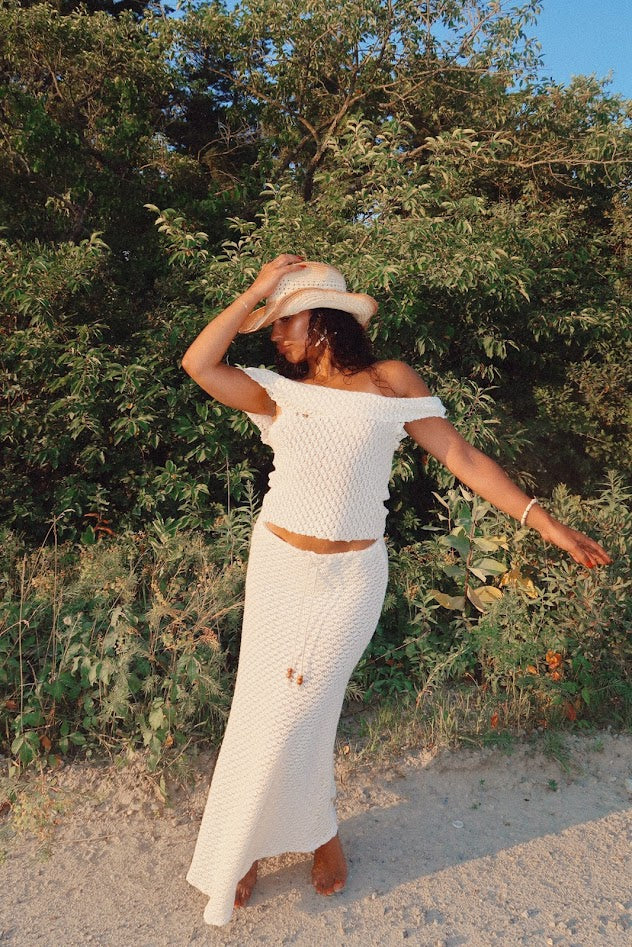 Ivory Crochet Skirt