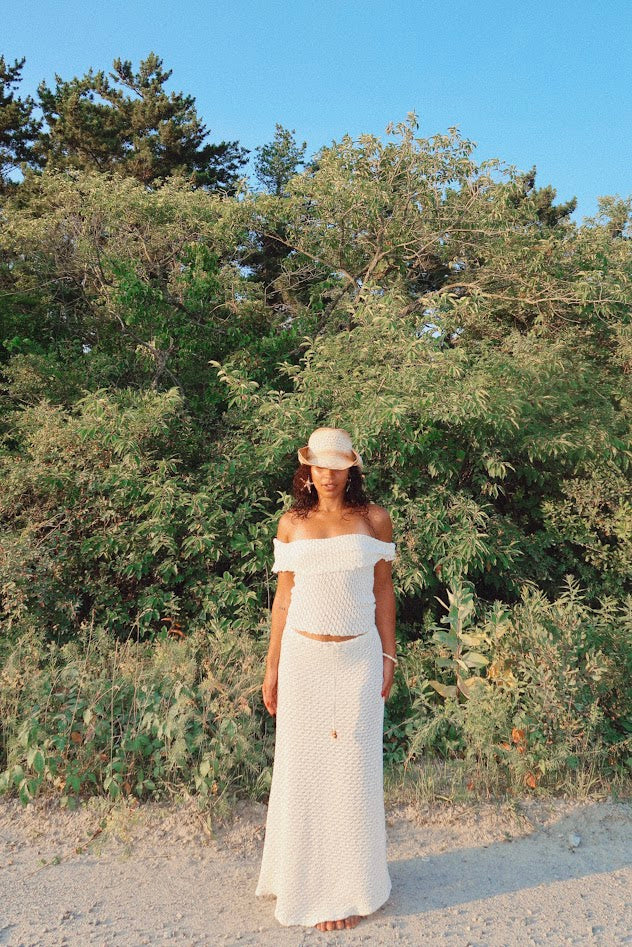 Ivory Crochet Skirt