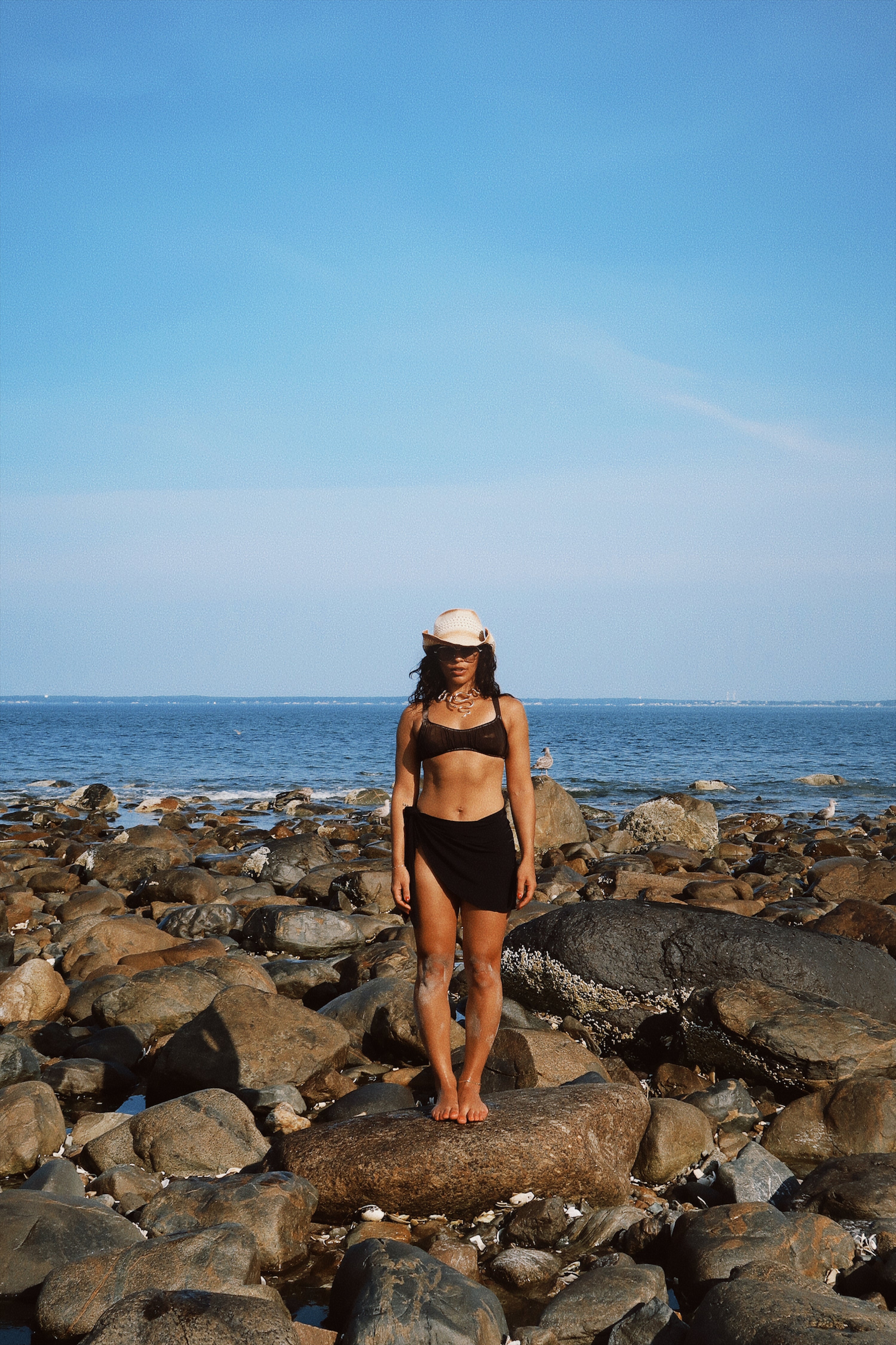 Lina Top- Hand Dyed Tie-Dye Black