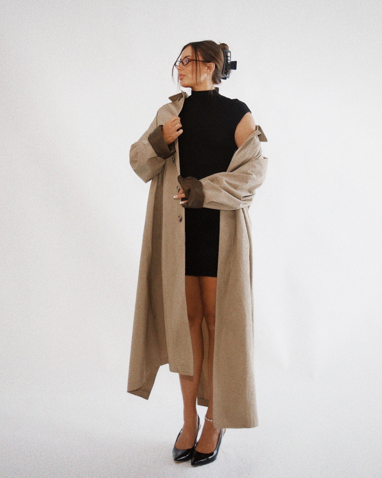 Vintage 1990's Authentic Men's Camel Trench Coat (Sourced in Boston, MA)