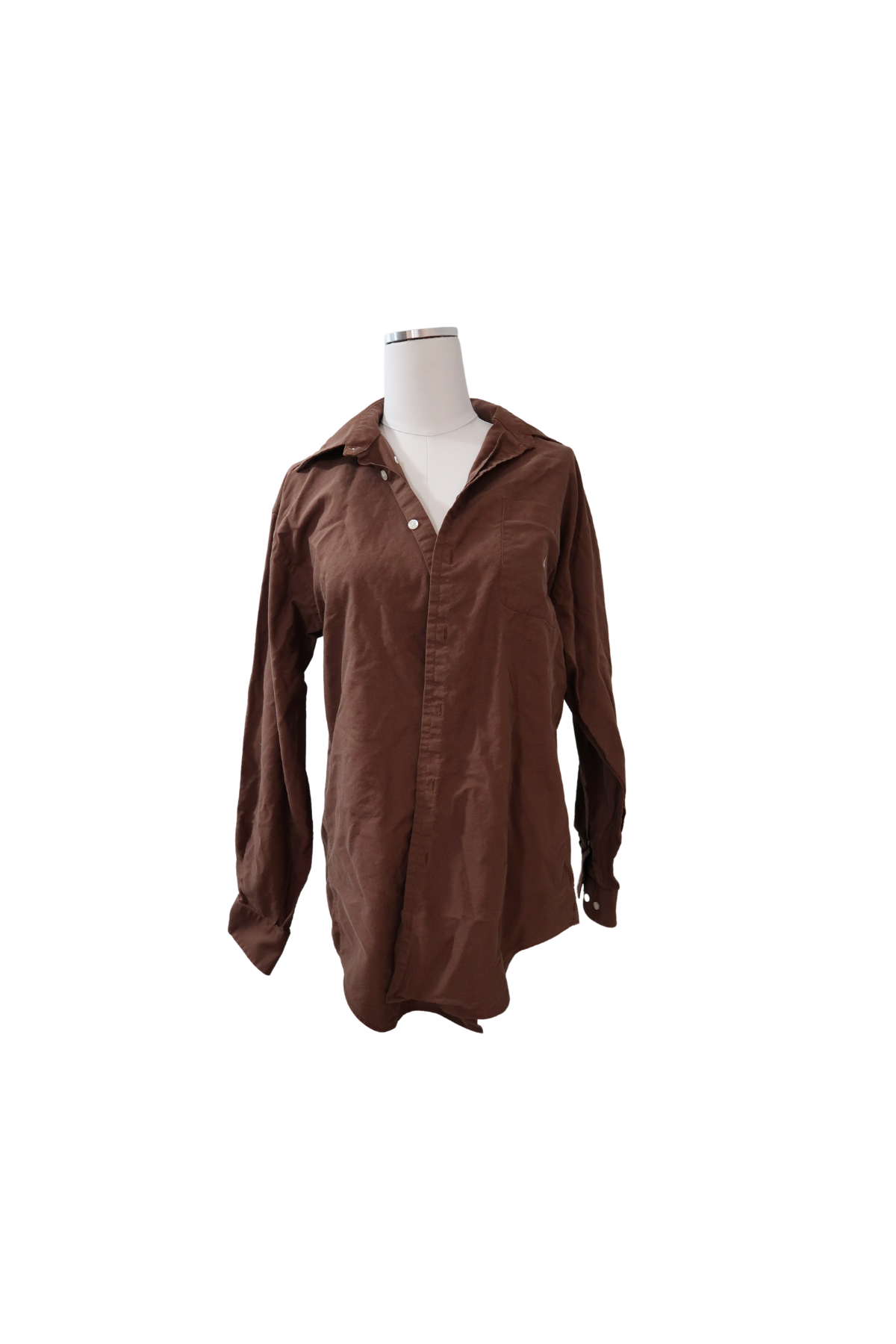 Men's Vintage Oxford Brown Button-Up