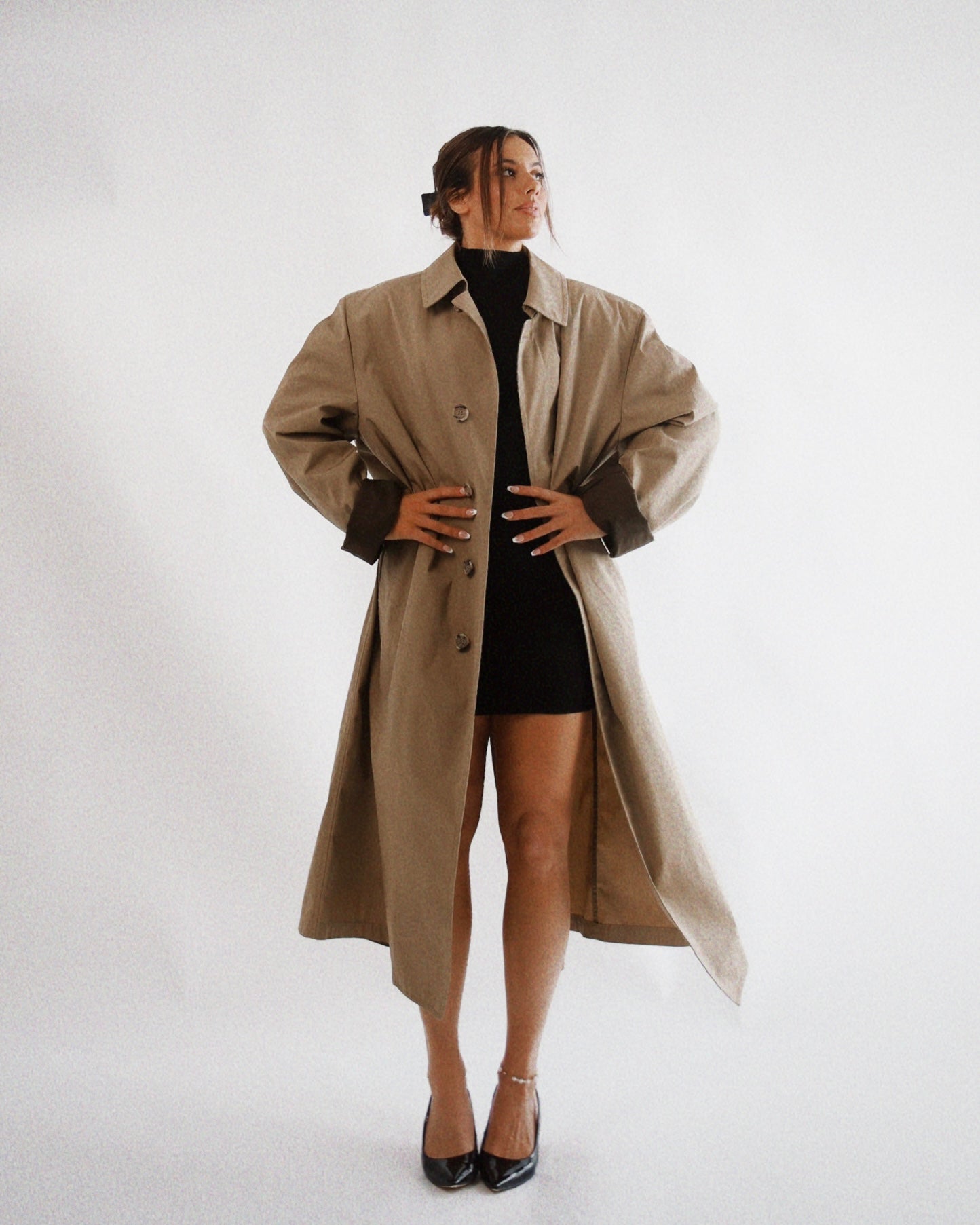 Vintage 1990's Authentic Men's Camel Trench Coat (Sourced in Boston, MA)