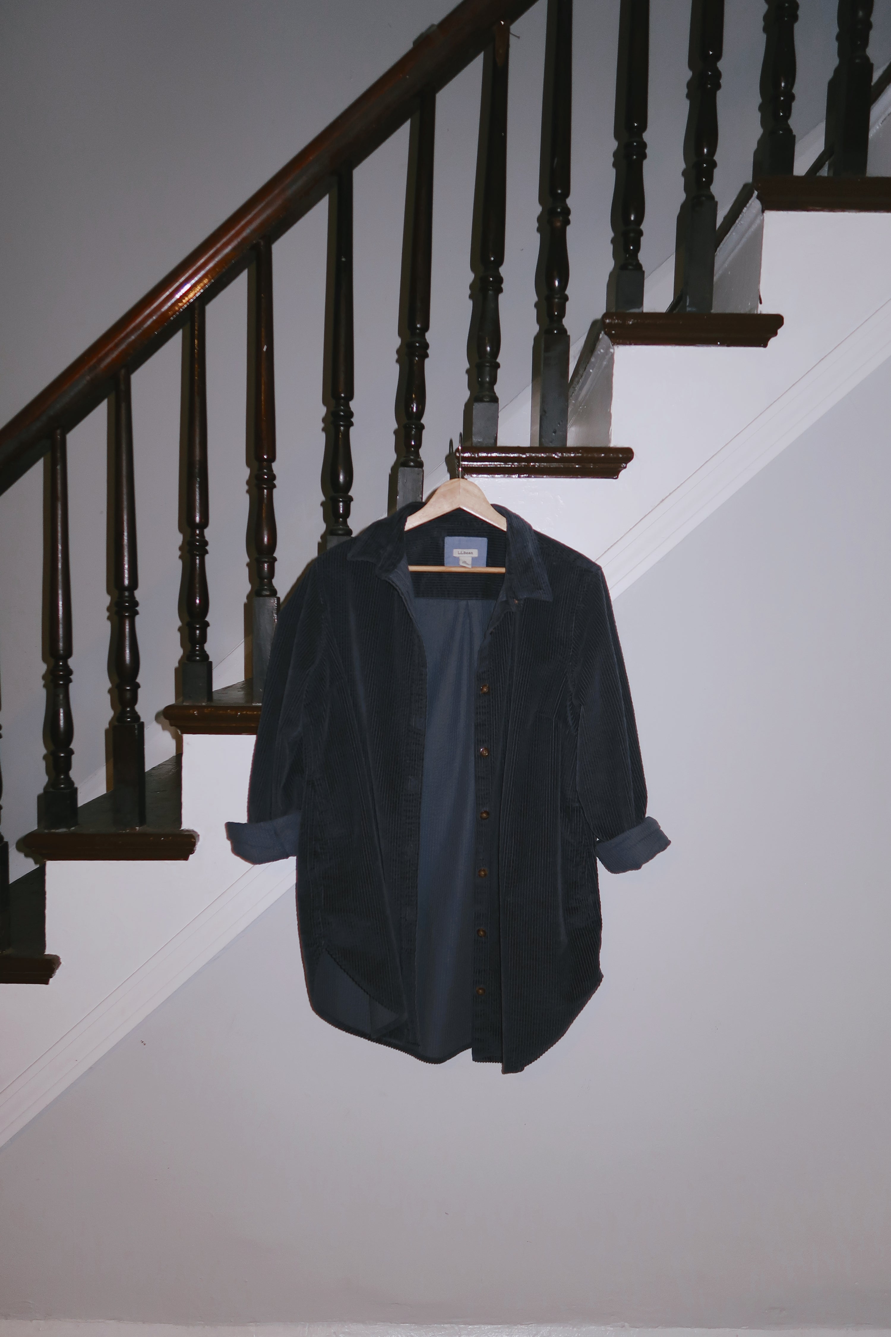 L.L. Bean Navy Corduroy Button-Up