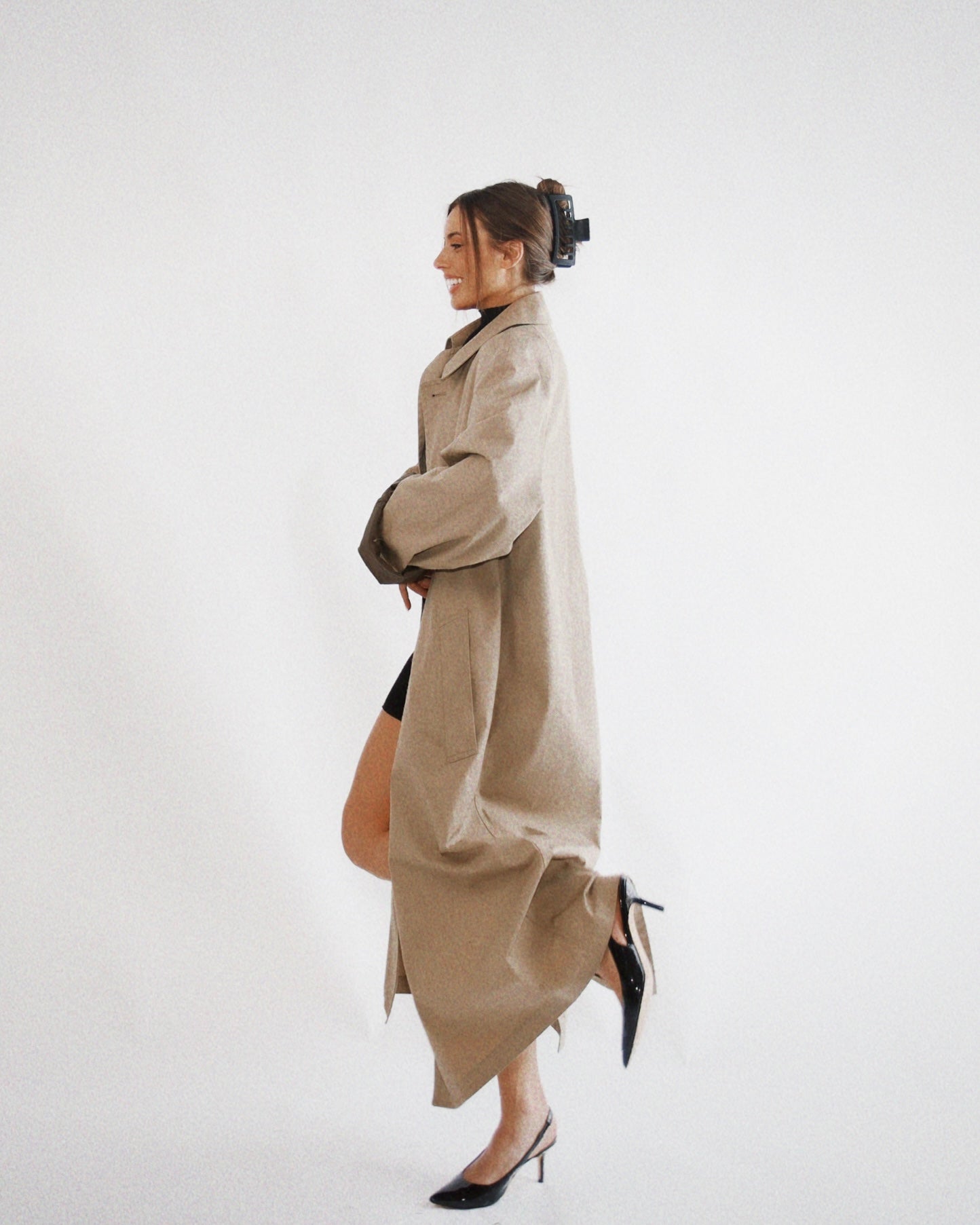 Vintage 1990's Authentic Men's Camel Trench Coat (Sourced in Boston, MA)