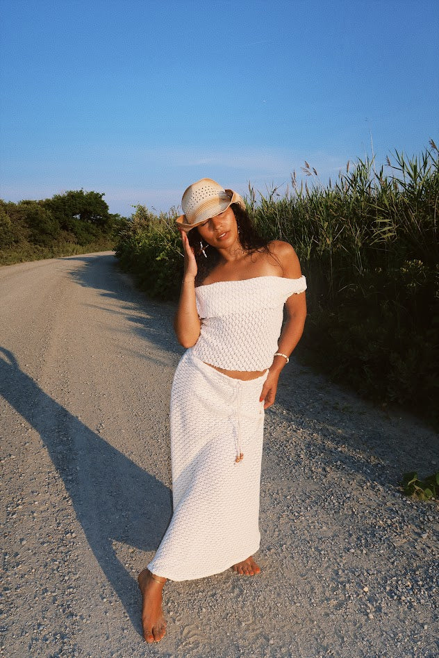 Ivory Crochet Skirt