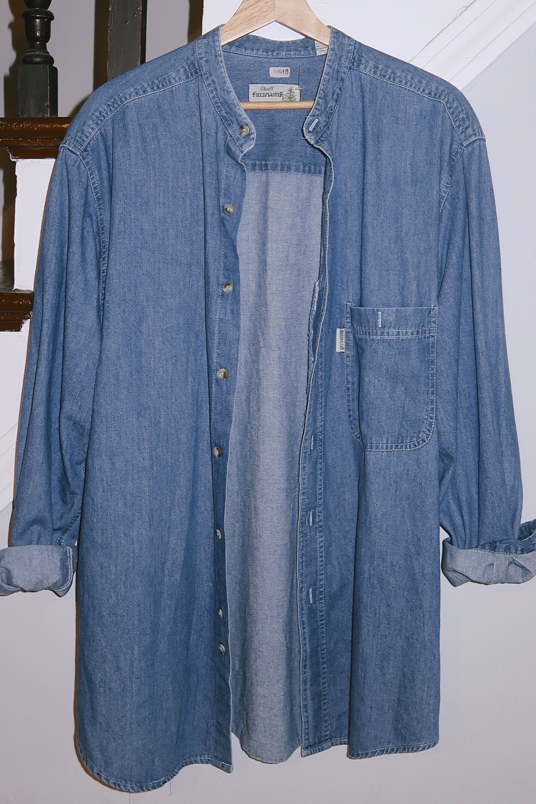 Field Master Denim Button-Up — 100% Cotton